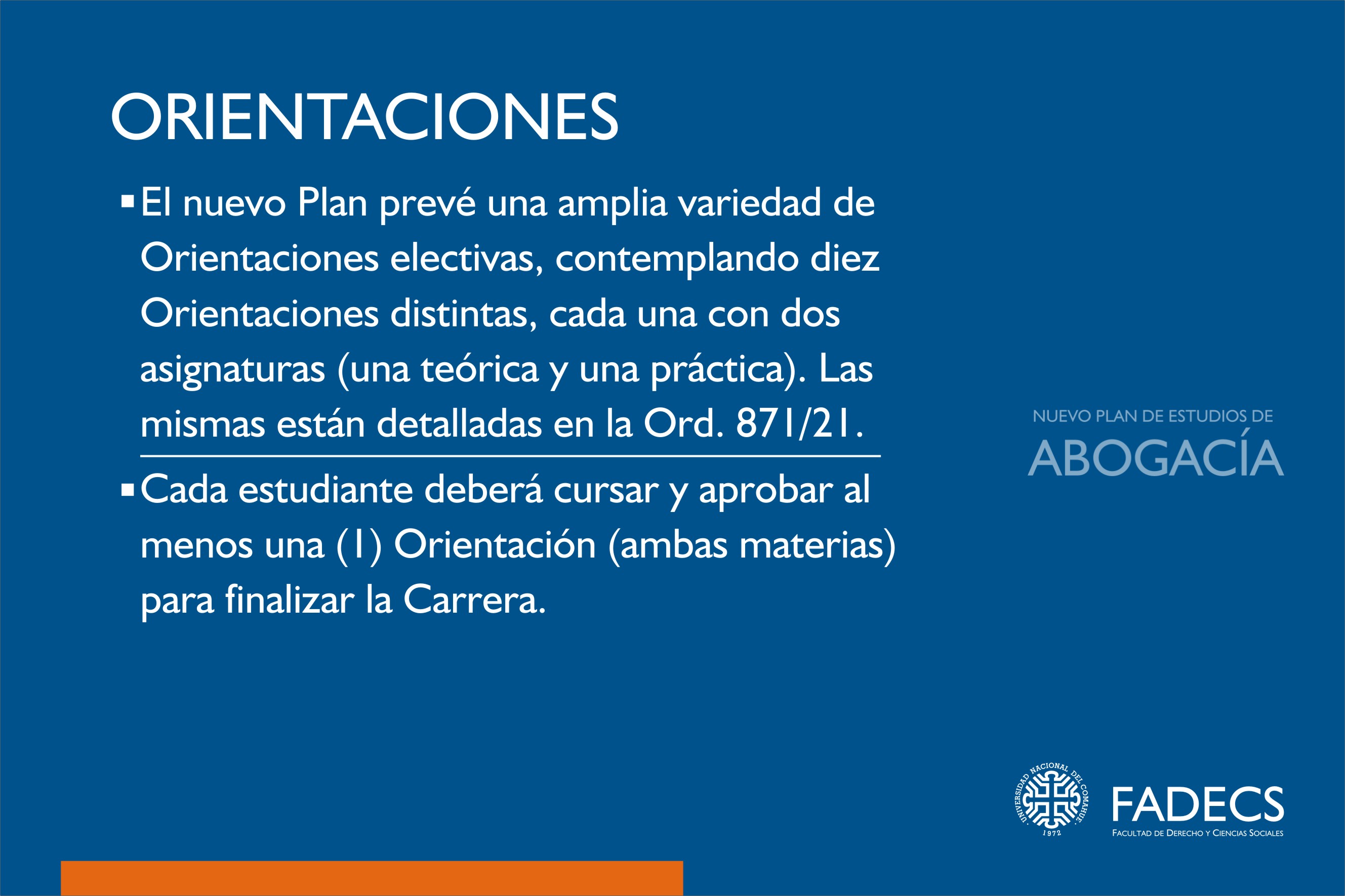 NUEVO PLAN DE ESTUDIOS DE ABOGACÍA